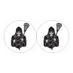 Lacrosse Skull Print Car Coasters