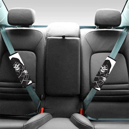 Lacrosse Skull Print Car Seat Belt Covers