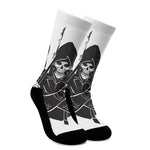 Lacrosse Skull Print Crew Socks