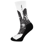 Lacrosse Skull Print Crew Socks