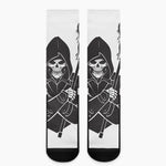 Lacrosse Skull Print Crew Socks