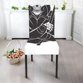 Lacrosse Skull Print Dining Chair Slipcover