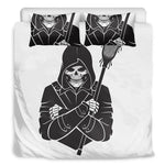 Lacrosse Skull Print Duvet Cover Bedding Set