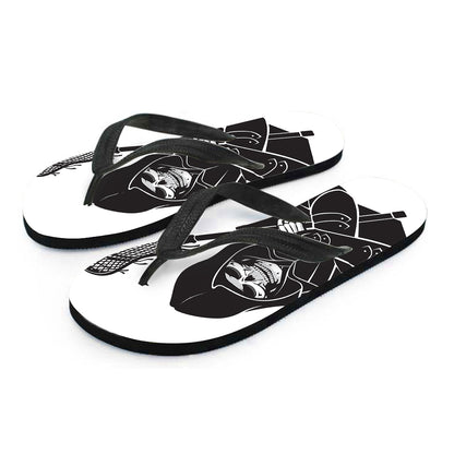 Lacrosse Skull Print Flip Flops