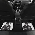 Lacrosse Skull Print Front and Back Car Floor Mats