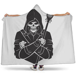 Lacrosse Skull Print Hooded Blanket