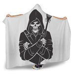 Lacrosse Skull Print Hooded Blanket