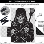 Lacrosse Skull Print Loveseat Protector