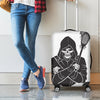 Lacrosse Skull Print Luggage Cover