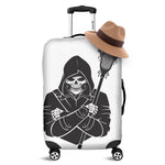 Lacrosse Skull Print Luggage Cover