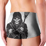 Lacrosse Skull Print Men's Boxer Briefs