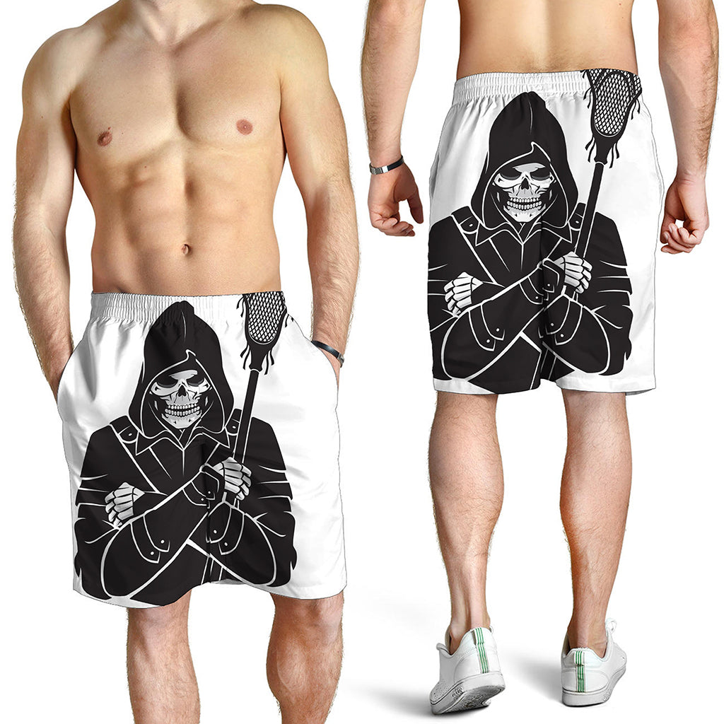 Lacrosse Skull Print Men's Shorts