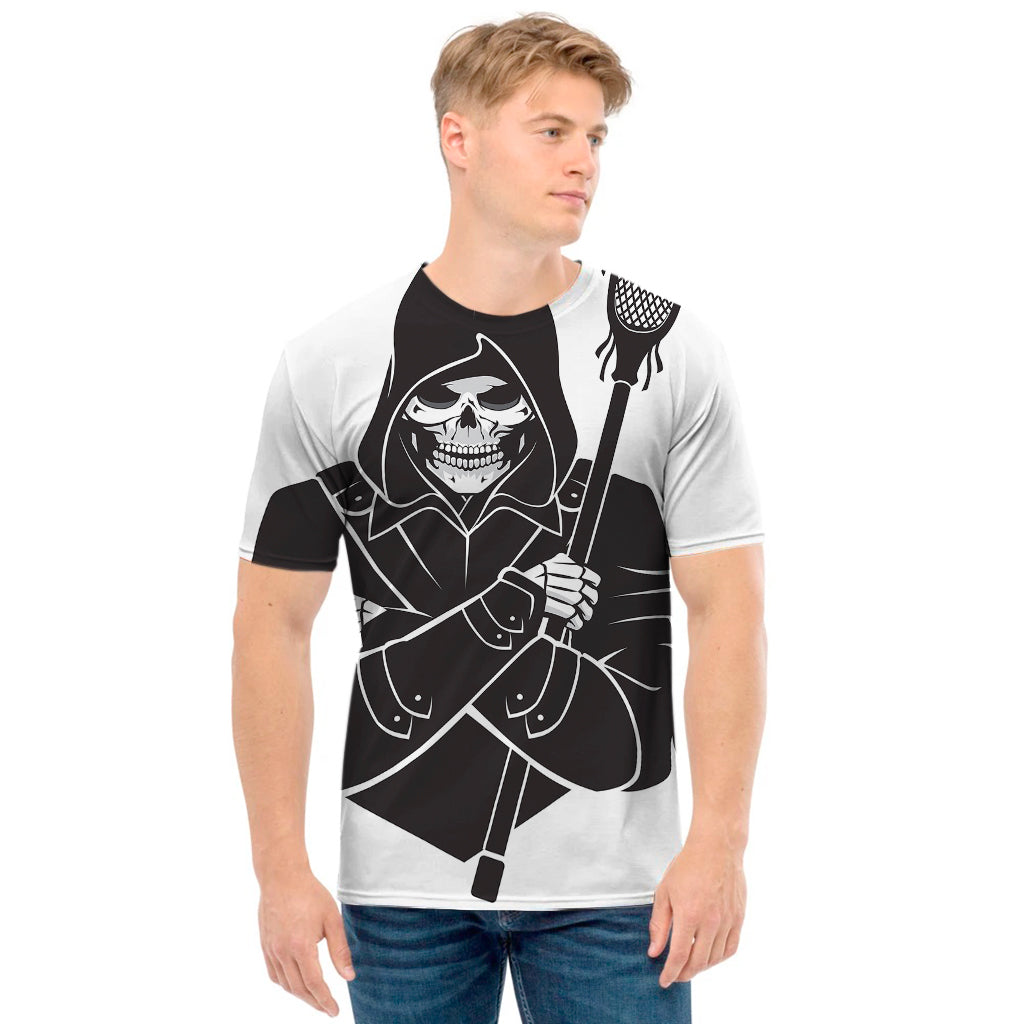 Lacrosse Skull Print Men's T-Shirt