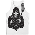 Lacrosse Skull Print Men's Tank Top