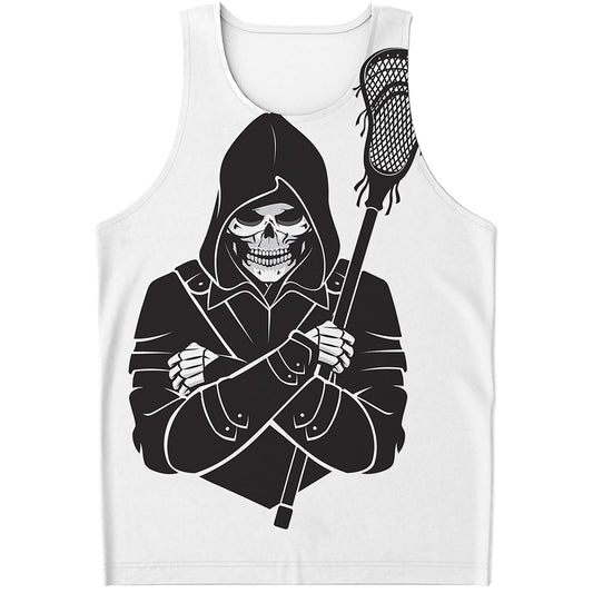 Lacrosse Skull Print Men's Tank Top
