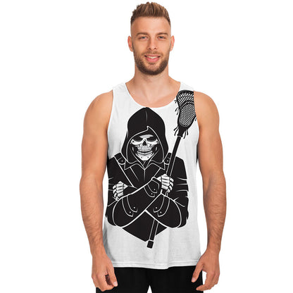 Lacrosse Skull Print Men's Tank Top