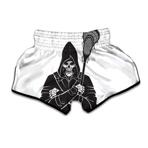 Lacrosse Skull Print Muay Thai Boxing Shorts