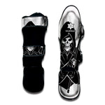 Lacrosse Skull Print Muay Thai Shin Guard
