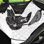 Lacrosse Skull Print Pet Car Back Seat Cover