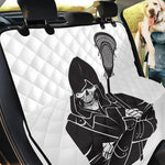 Lacrosse Skull Print Pet Car Back Seat Cover