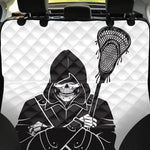 Lacrosse Skull Print Pet Car Back Seat Cover