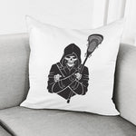 Lacrosse Skull Print Pillow Cover