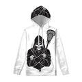 Lacrosse Skull Print Pullover Hoodie