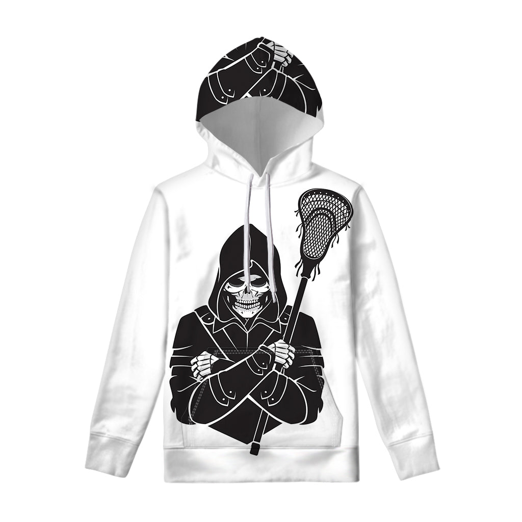 Lacrosse Skull Print Pullover Hoodie