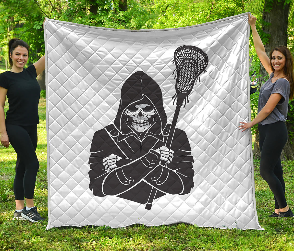 Lacrosse Skull Print Quilt