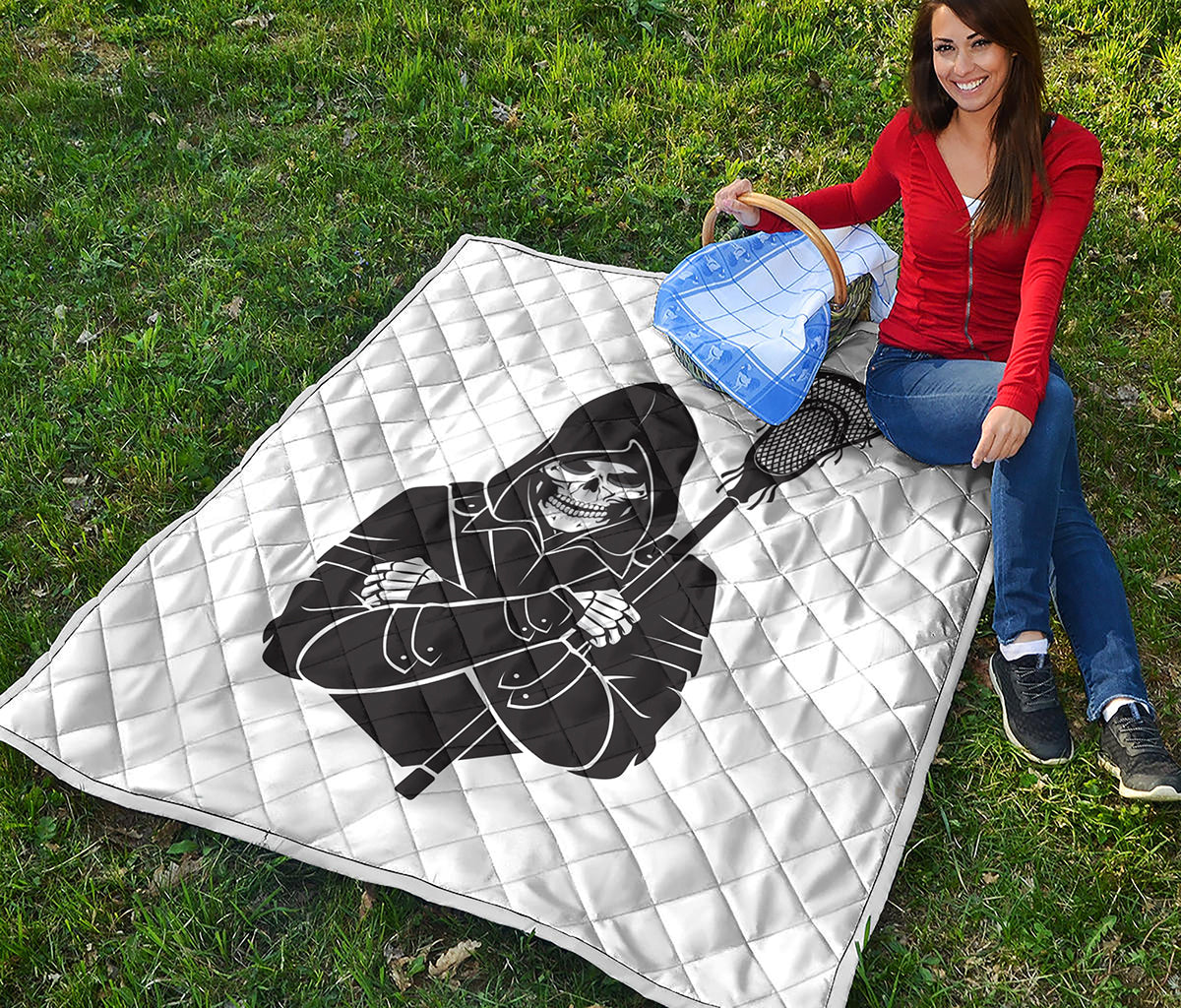 Lacrosse Skull Print Quilt