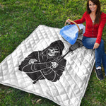 Lacrosse Skull Print Quilt