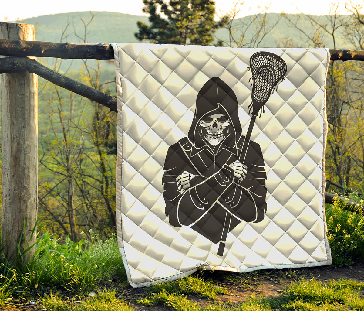 Lacrosse Skull Print Quilt