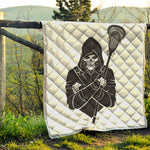 Lacrosse Skull Print Quilt