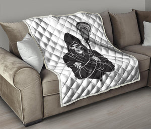 Lacrosse Skull Print Quilt