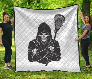 Lacrosse Skull Print Quilt