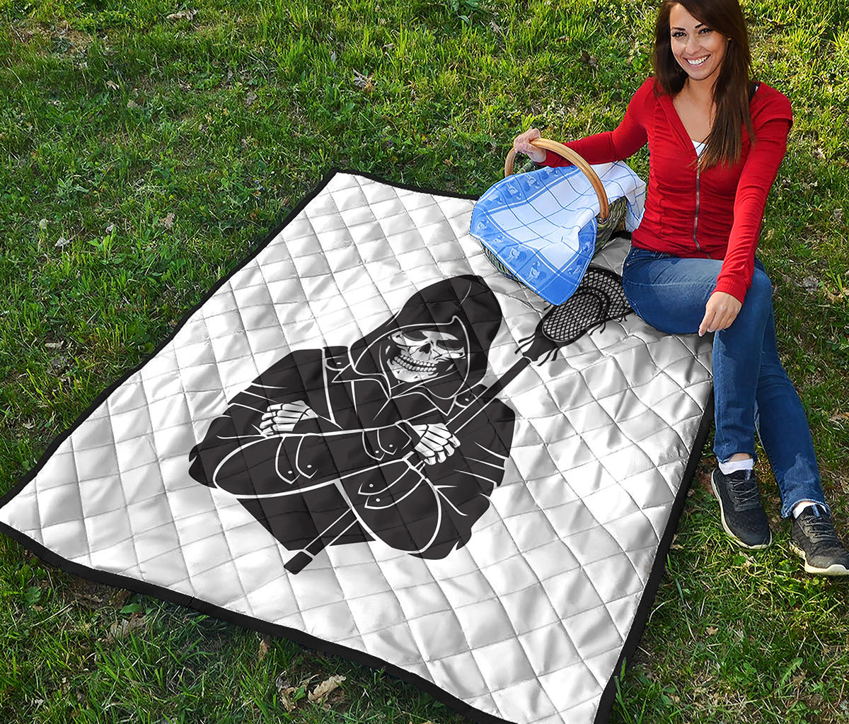 Lacrosse Skull Print Quilt