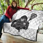 Lacrosse Skull Print Quilt