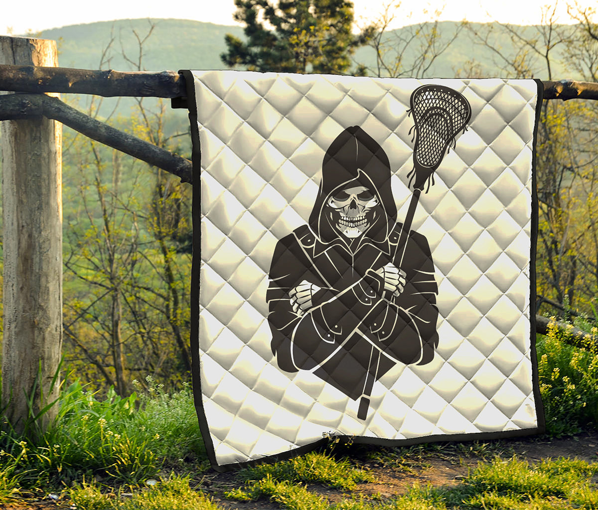 Lacrosse Skull Print Quilt