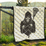 Lacrosse Skull Print Quilt