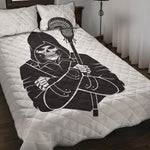 Lacrosse Skull Print Quilt Bed Set