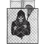 Lacrosse Skull Print Quilt Bed Set