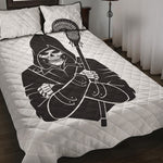 Lacrosse Skull Print Quilt Bed Set