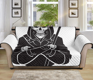 Lacrosse Skull Print Sofa Protector