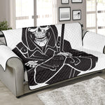 Lacrosse Skull Print Sofa Protector