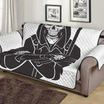 Lacrosse Skull Print Sofa Protector