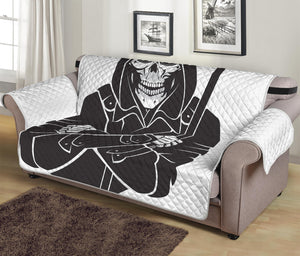 Lacrosse Skull Print Sofa Protector