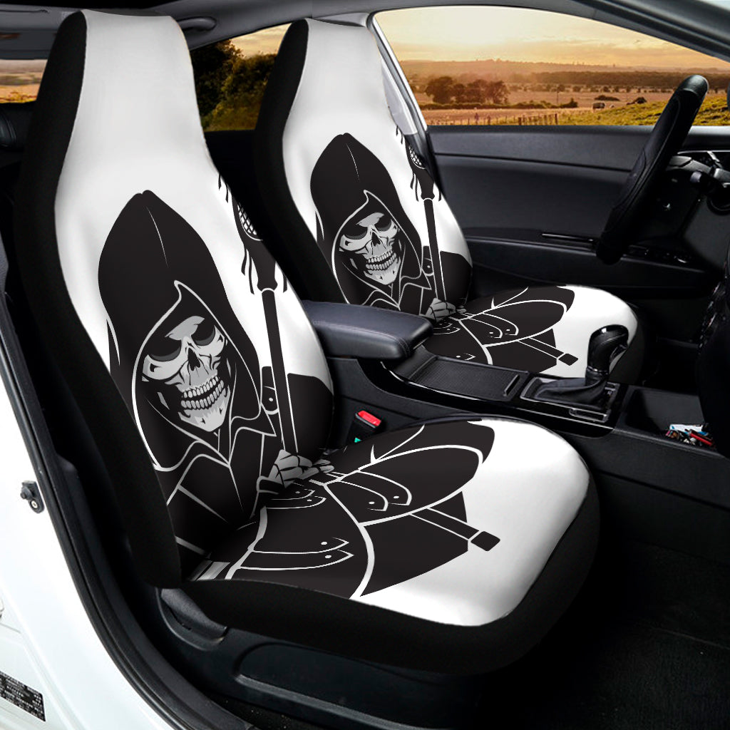 Lacrosse Skull Print Universal Fit Car Seat Covers