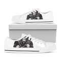 Lacrosse Skull Print White Low Top Sneakers
