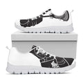 Lacrosse Skull Print White Running Shoes
