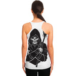 Lacrosse Skull Print Women's Racerback Tank Top